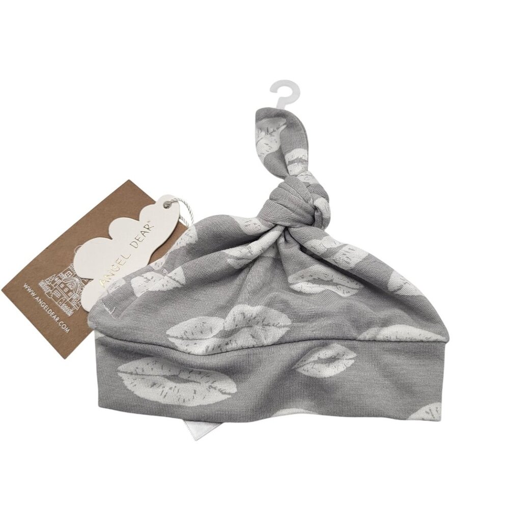 ANGEL DEAR Baby 0-3M Knotted Caps Bundle of 4 Black White Gray Prints NWT - Picture 4 of 5
